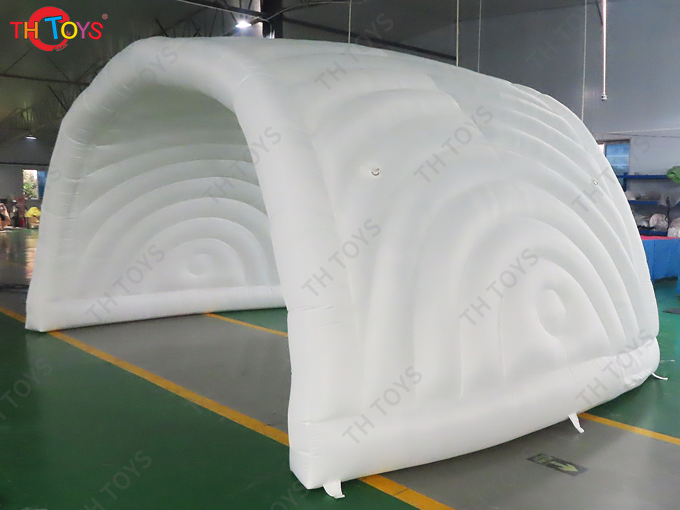 Free Door Shipping 8x5m Lighting Inflatable Stage Tent Portable Blow Up Arch Tents Party Booths with Blower