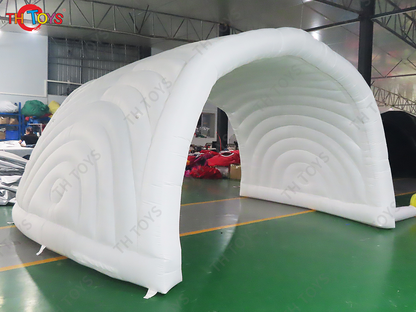 Free Door Shipping 8x5m Lighting Inflatable Stage Tent Portable Blow Up Arch Tents Party Booths with Blower