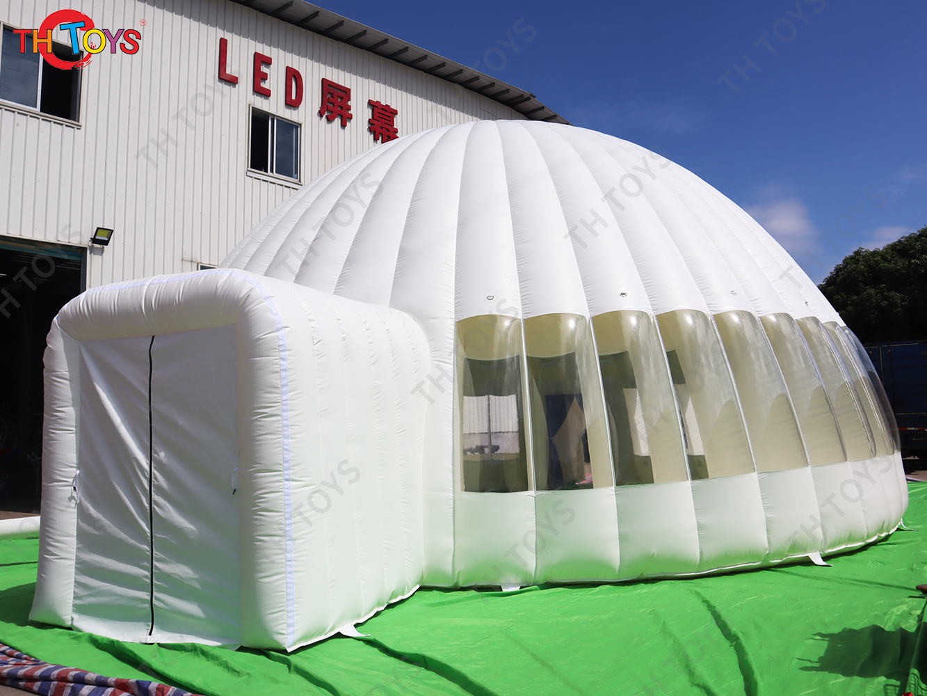 free ship to sea port,11m diameter giant Inflatable Dome Tent Outdoor White Igloo for Party Camping commercial marquee tent