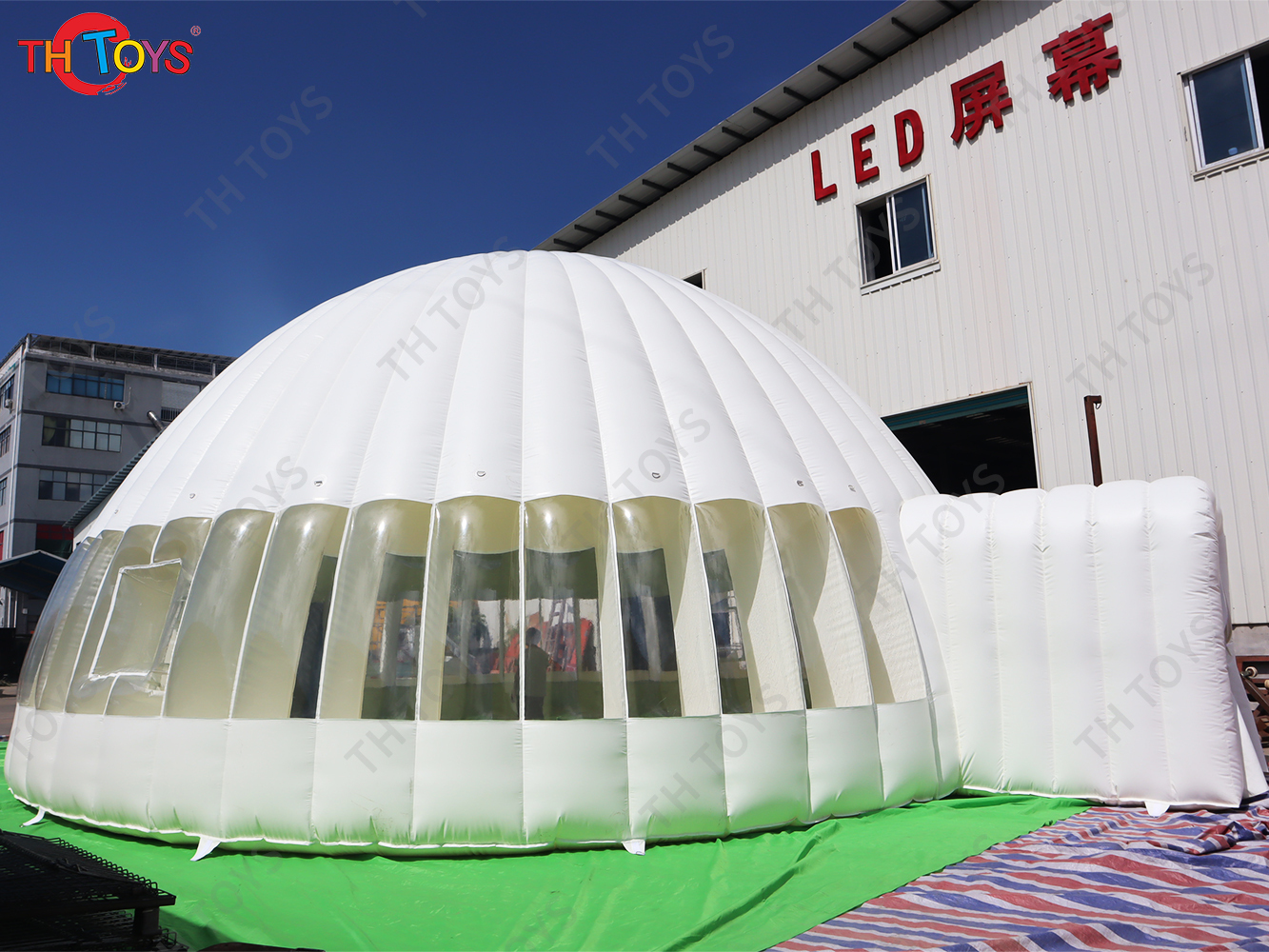 free ship to sea port,11m diameter giant Inflatable Dome Tent Outdoor White Igloo for Party Camping commercial marquee tent