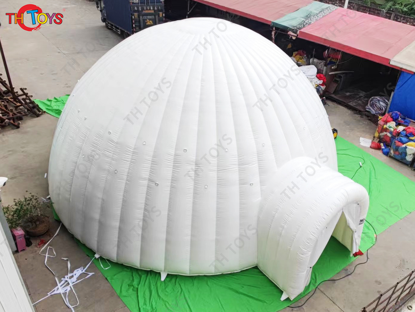 Free Shipping 5m Dia Commercial Inflatable PVC Dome Tent Curved Lawn Tents for Sale
