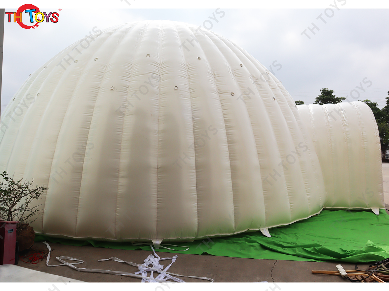 Free Shipping 5m Dia Commercial Inflatable PVC Dome Tent Curved Lawn Tents for Sale