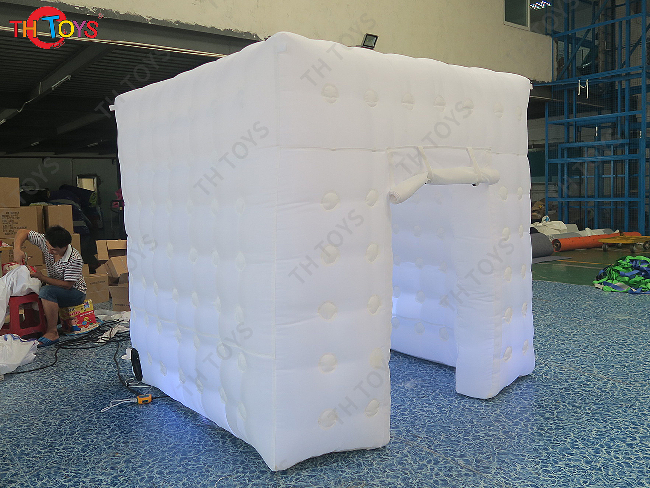 free air shipping 10*10ft White inflatable photo booth cube tent selfie photo booth for event, cheap inflatable tents