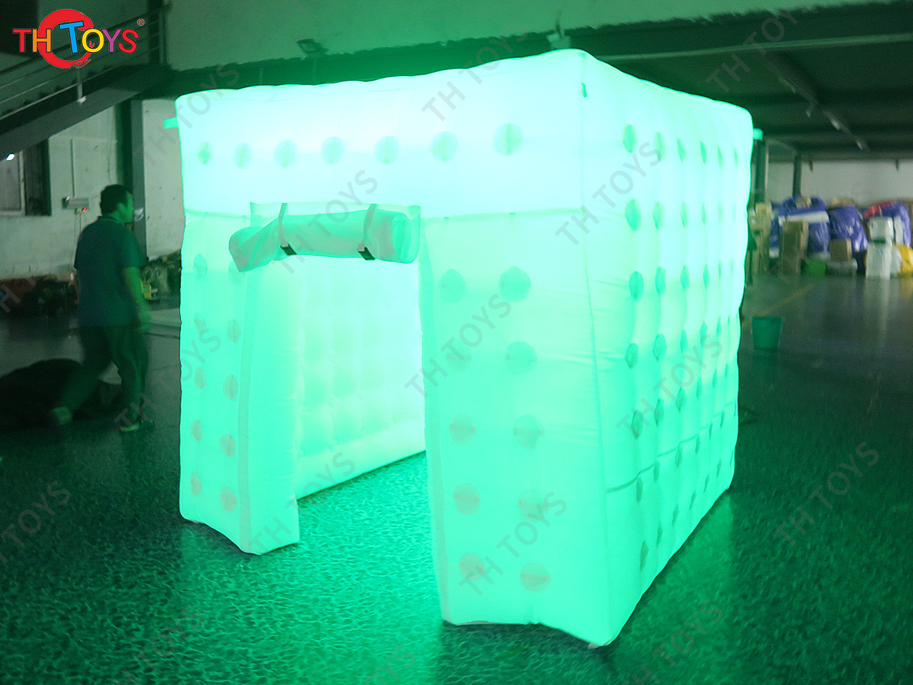 free air shipping 10*10ft White inflatable photo booth cube tent selfie photo booth for event, cheap inflatable tents