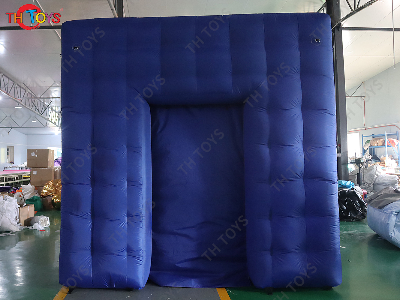 Free Shipping 3x3m Blue Inflatable Photo Booth Wedding Photo Shooting Tent with Colorful LED Lights