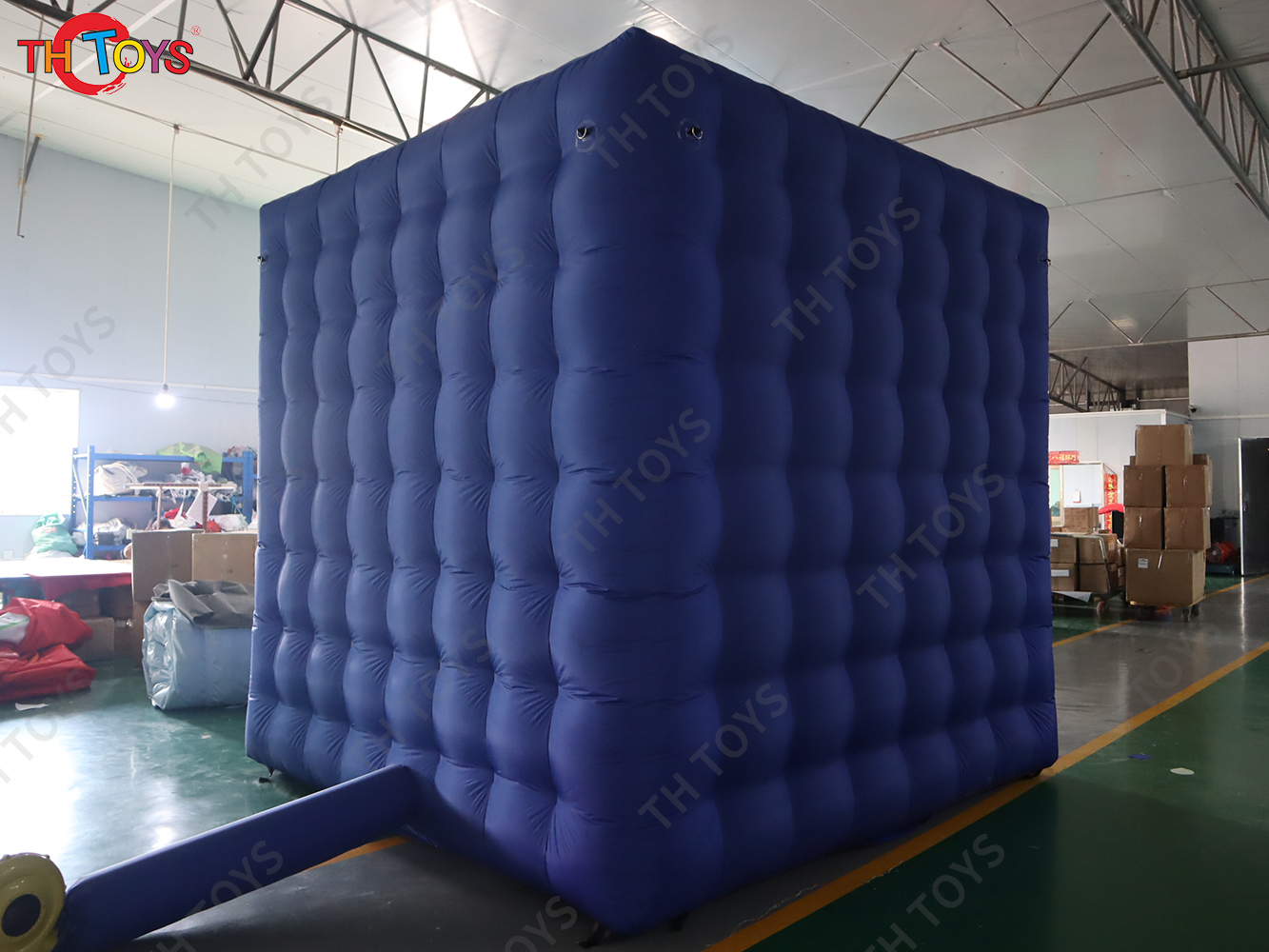 Free Shipping 3x3m Blue Inflatable Photo Booth Wedding Photo Shooting Tent with Colorful LED Lights