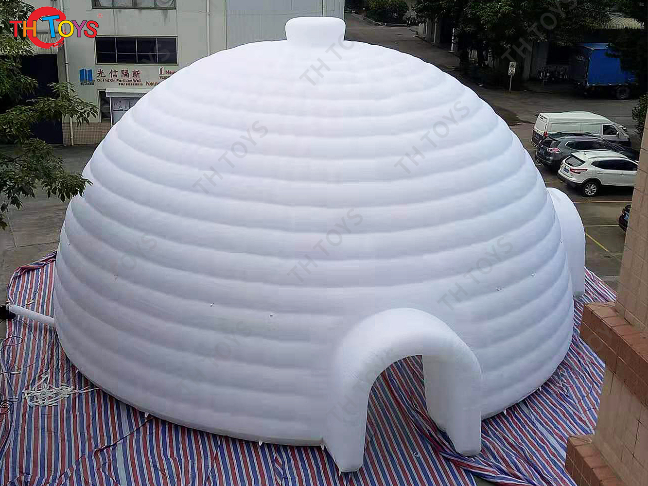 free air ship to door,outdoor giant inflatable marquee 15m diameter inflatable dome tent,event blow up igloo