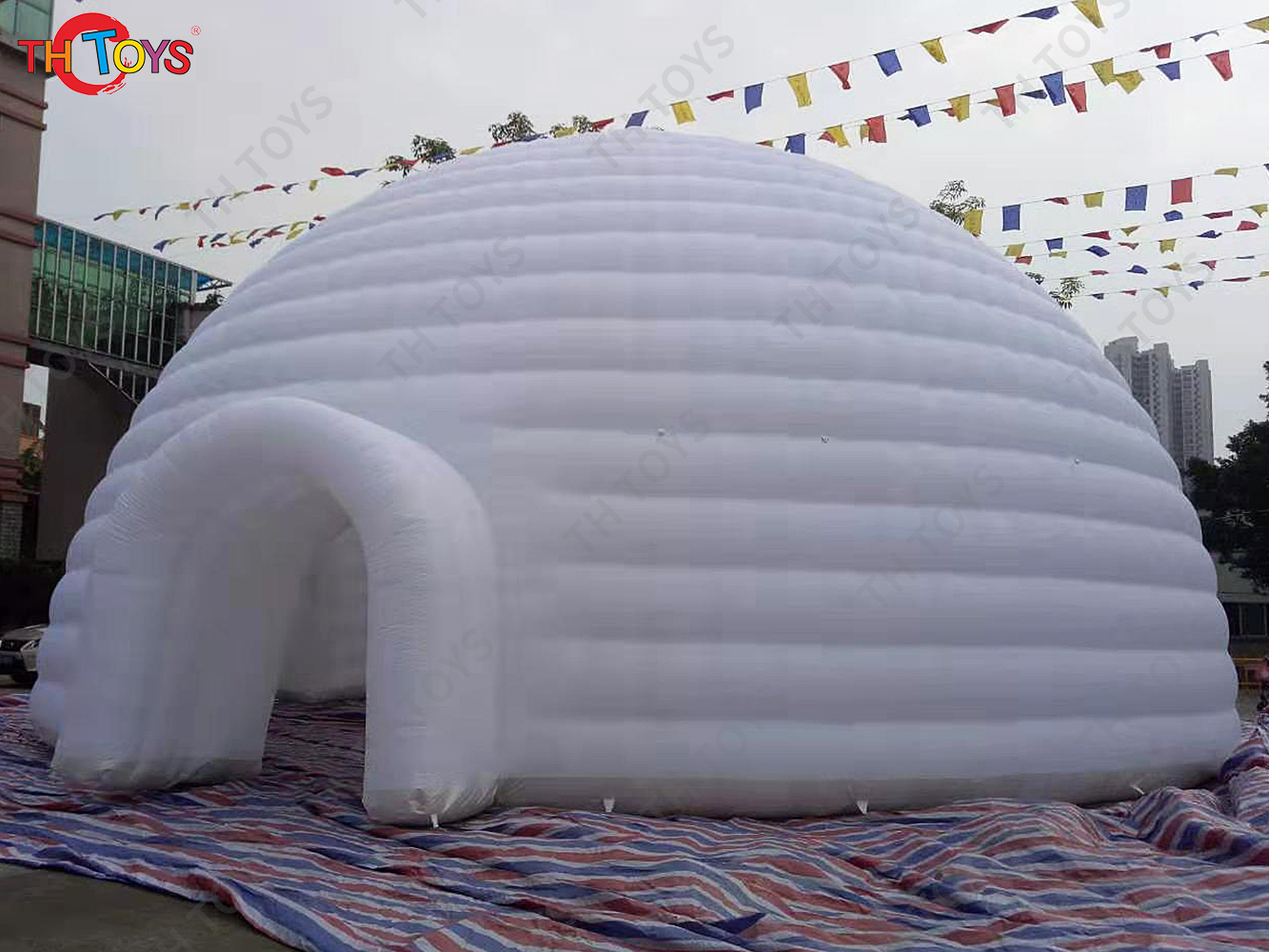 free air ship to door,outdoor giant inflatable marquee 15m diameter inflatable dome tent,event blow up igloo