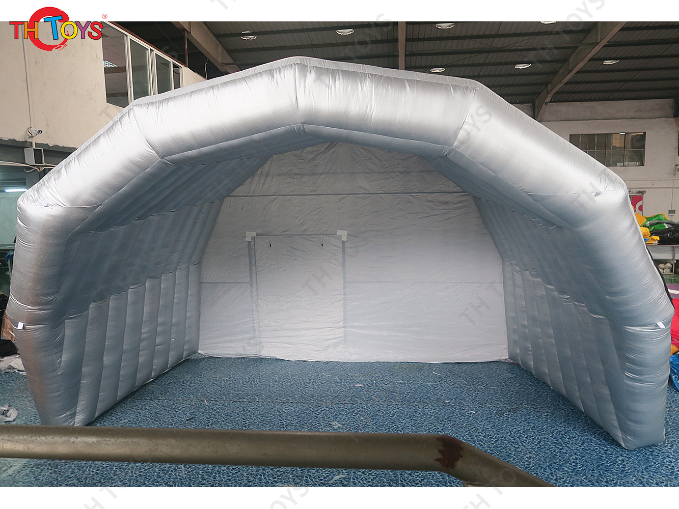 Free Ship 8x6m Black Silvery Inflatable Stage Tent Shelter Marquee for Parties Events