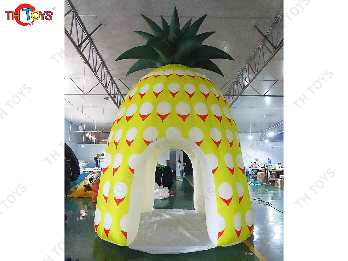 4mH Inflatable Pineapple Tent Pub Bar Inflatable Fruits Shape Event Food Drinks Shelter Booth for Sale