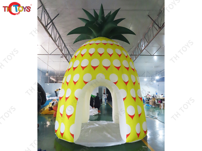 4mH Inflatable Pineapple Tent Pub Bar Inflatable Fruits Shape Event Food Drinks Shelter Booth for Sale