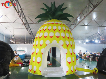 4mH Inflatable Pineapple Tent Pub Bar Inflatable Fruits Shape Event Food Drinks Shelter Booth for Sale