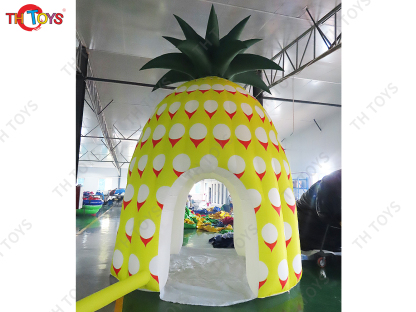 4mH Inflatable Pineapple Tent Pub Bar Inflatable Fruits Shape Event Food Drinks Shelter Booth for Sale