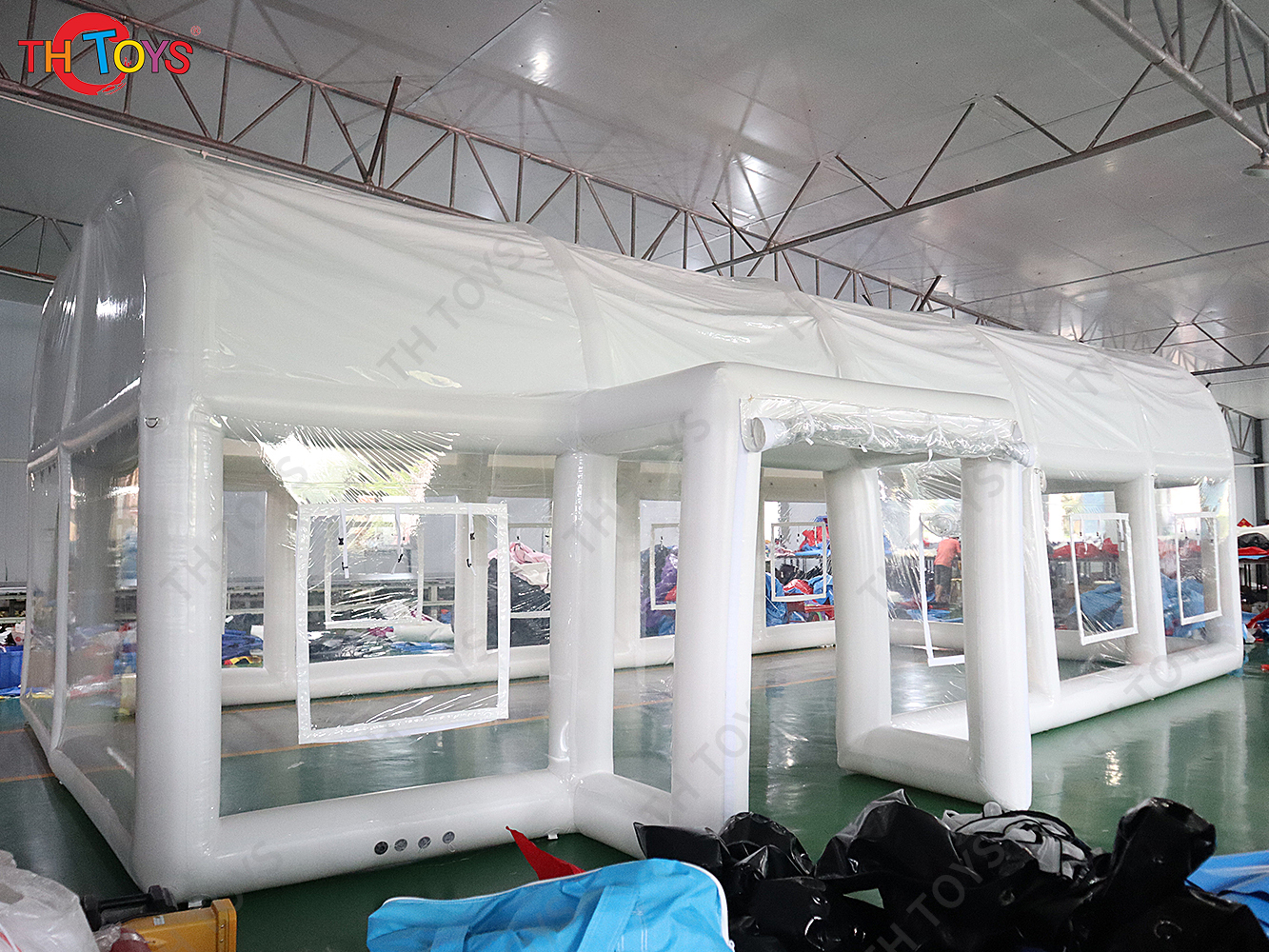 Outdoor party house inflatable-nightclub, airtight 10x5m custom wedding tent event tents with LED lights