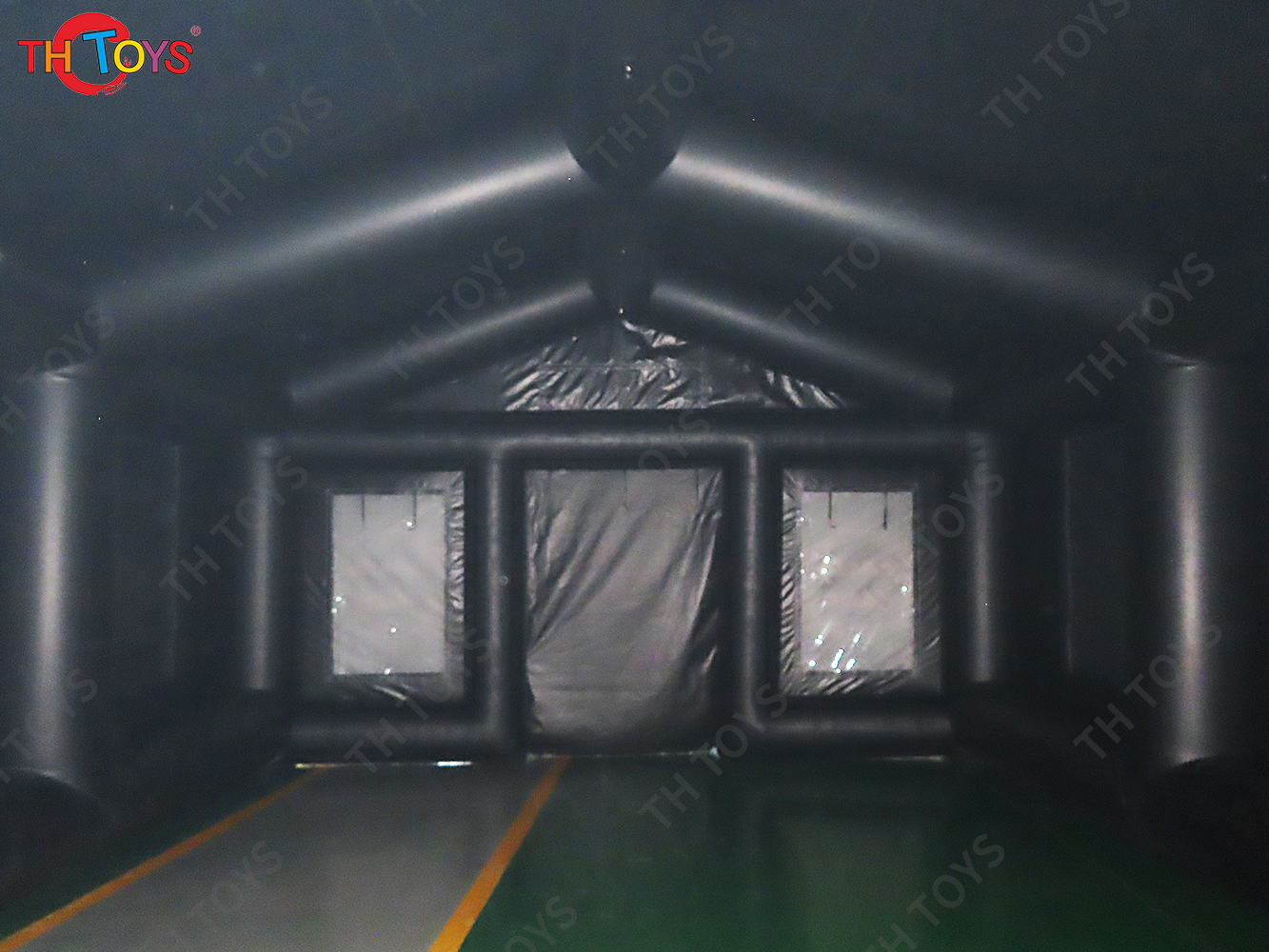 Black Inflatable Nightclub Tent with Disco Light N Fog Machine Portable Carnival Inflatable Party Tent House