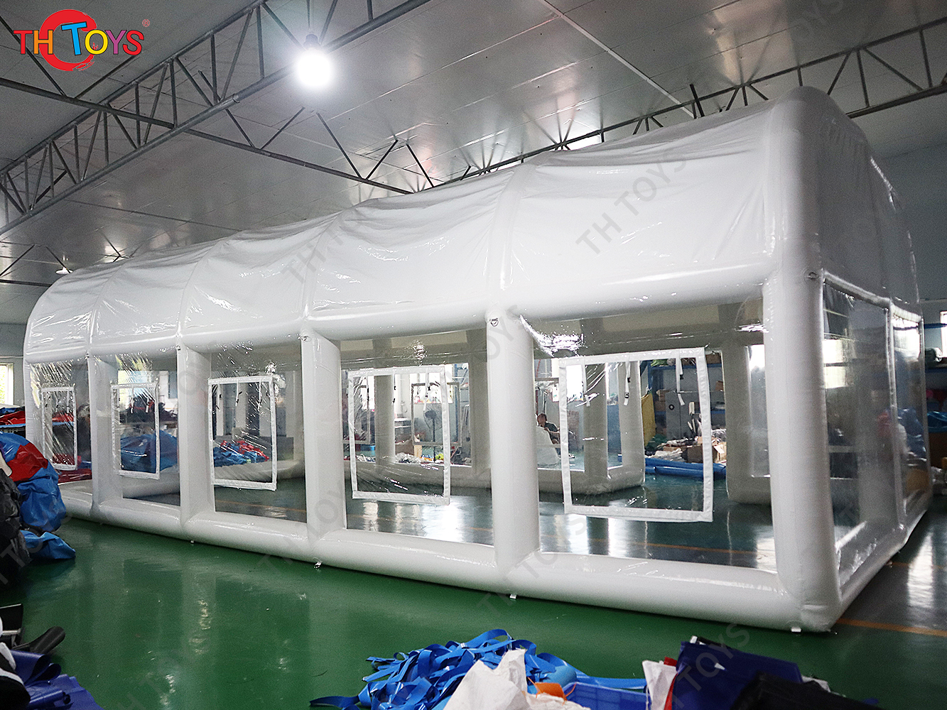 Outdoor party house inflatable-nightclub, airtight 10x5m custom wedding tent event tents with LED lights