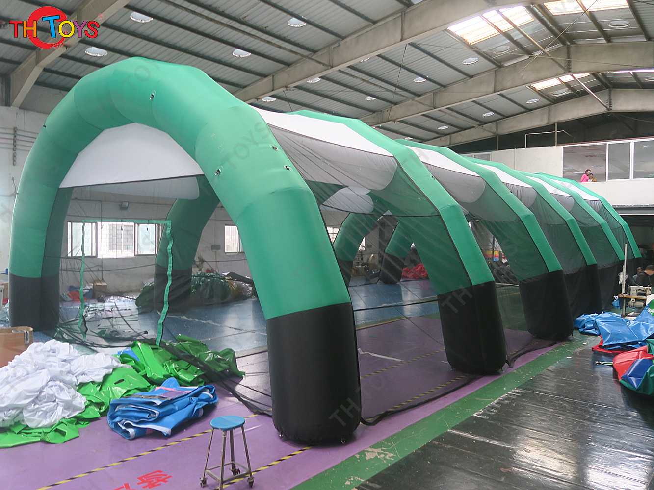Outdoor Sports Inflatable Paintball Arena / Inflatable CS Paintball Bunker Field Marquee Tent