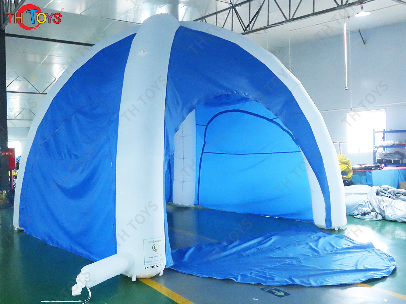 Blue and White Inflatable Spider Dome Tent for Commercial Advertising Promotion