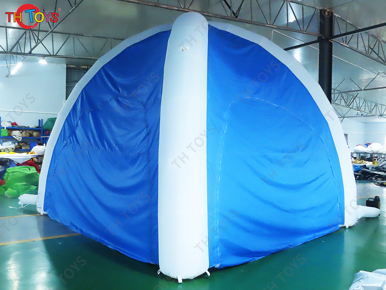 Blue and White Inflatable Spider Dome Tent for Commercial Advertising Promotion