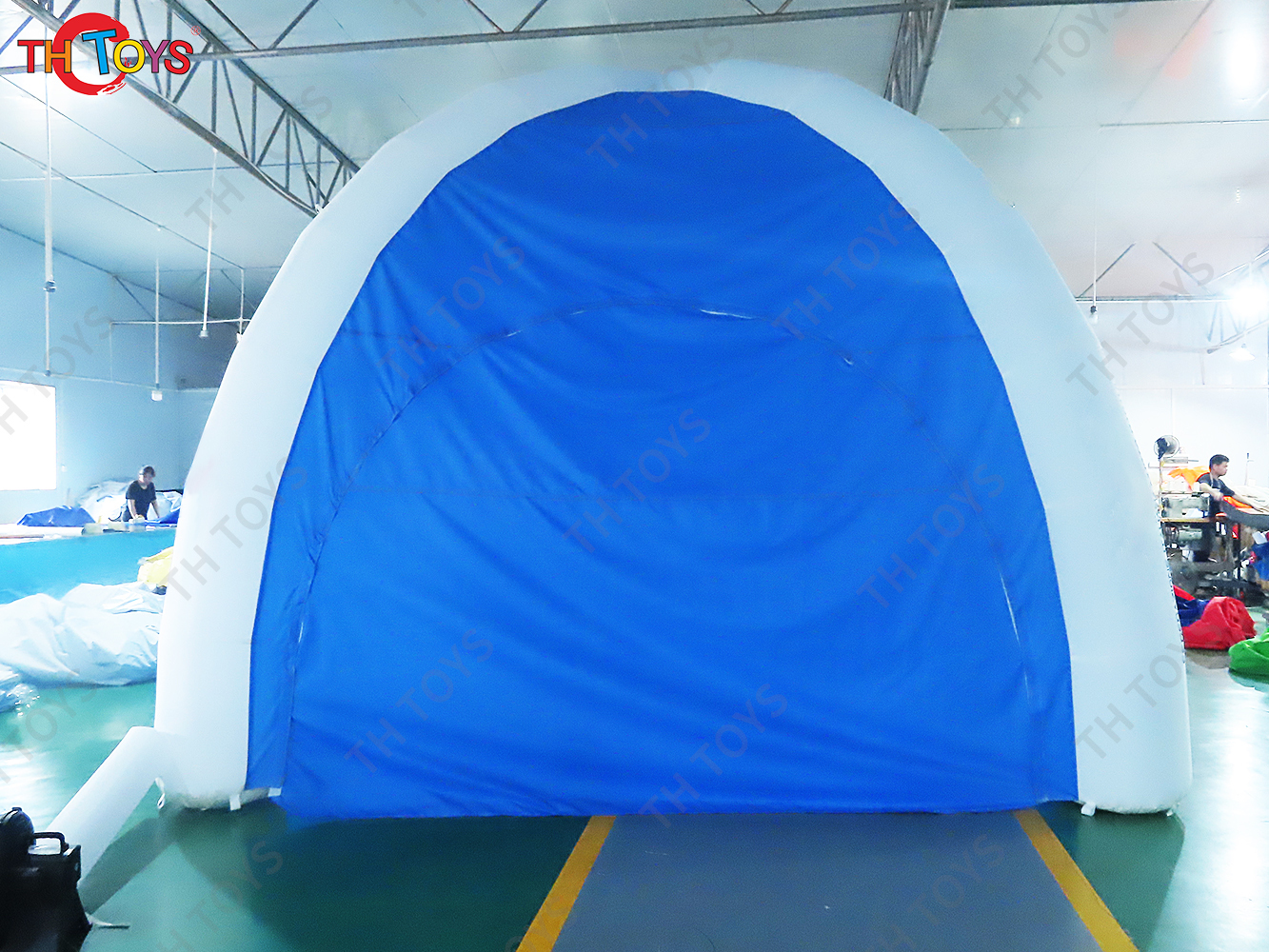Blue and White Inflatable Spider Dome Tent for Commercial Advertising Promotion