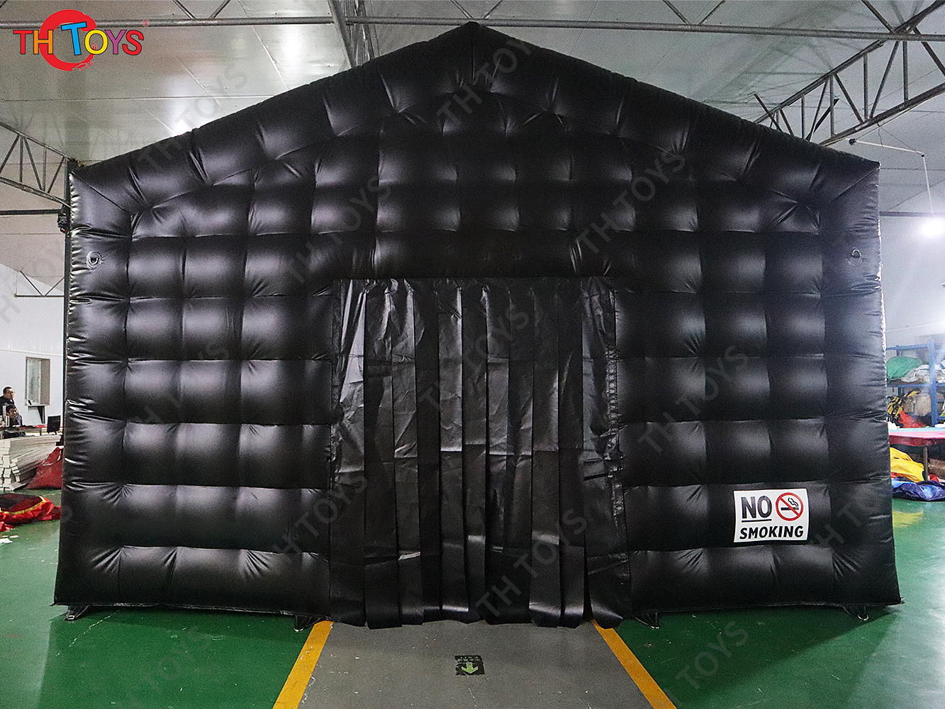 Black Inflatable Nightclub Tent with Disco Light N Fog Machine Portable Carnival Inflatable Party Tent House