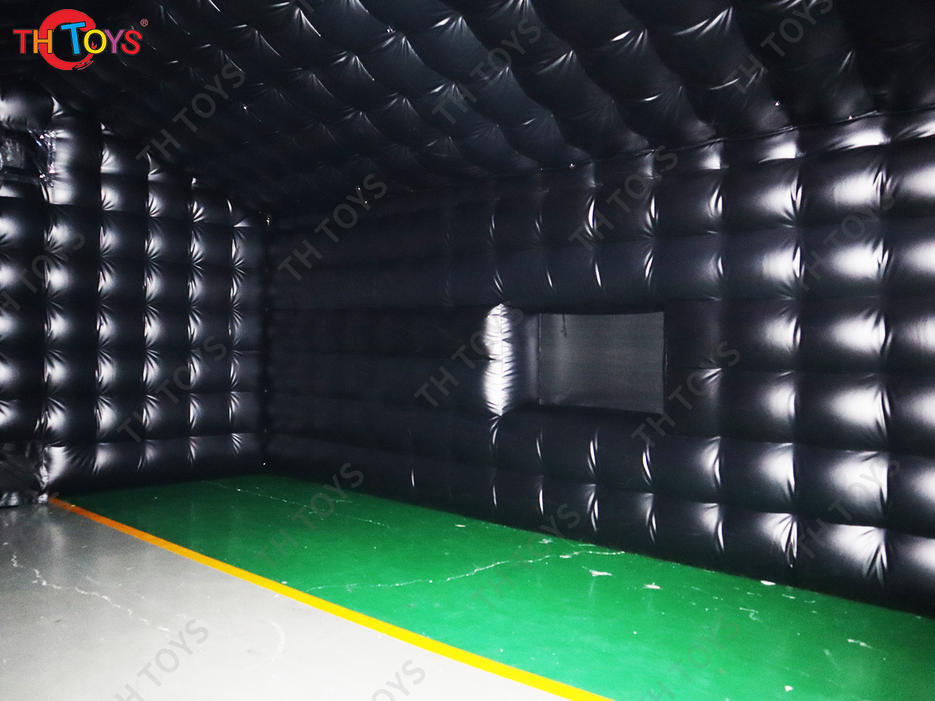 Black Inflatable Nightclub Tent with Disco Light N Fog Machine Portable Carnival Inflatable Party Tent House