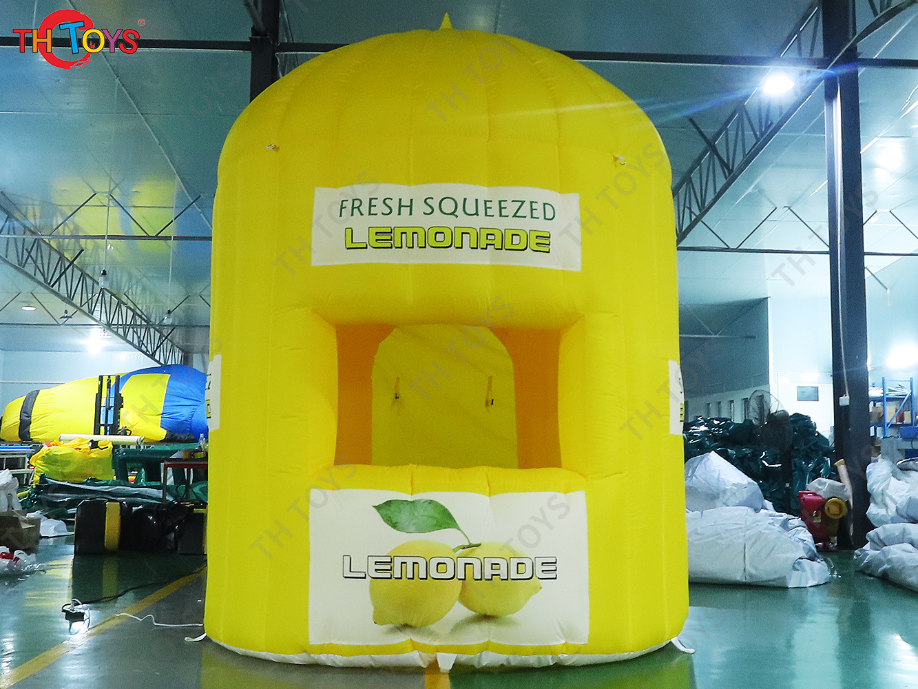 2.5m Tall Customized inflatable lemonade selling stand booth lemon concession kiosk stall/vendor drink space for lemon promotion