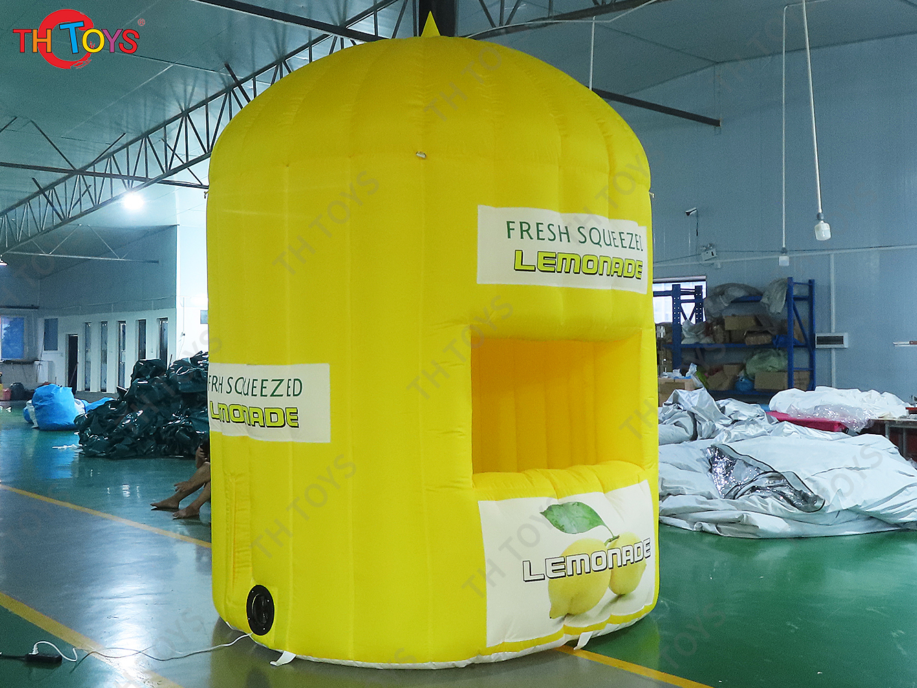2.5m Tall Customized inflatable lemonade selling stand booth lemon concession kiosk stall/vendor drink space for lemon promotion