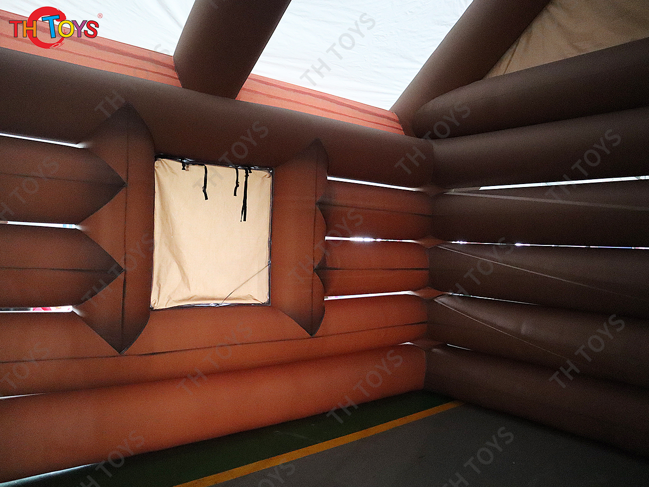 newest Inflatable Christmas House Santa Grotto Tent, 5x4m big Inflatable Wooden House For Festival Decoration