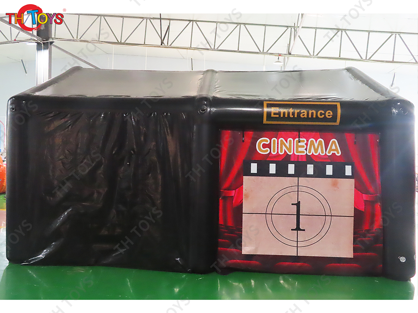 Portable Airtight Inflatable Cinema House Movie Tent Black Inflatable Party Marquee Tent for sale