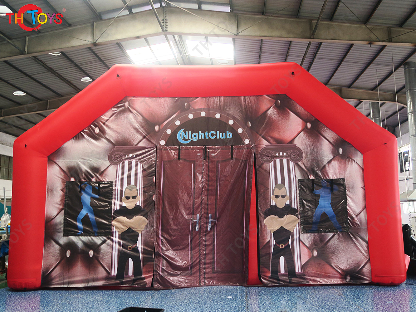 Outdoor Customized Black PVC Inflatable Nightclub Night Box Portable VIP Party Cube Night Club Bar With Blower