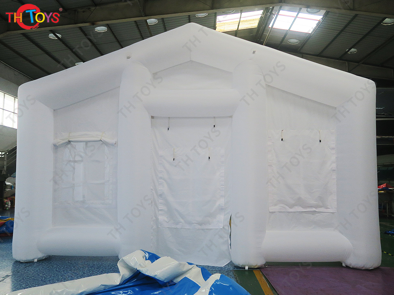 Professional Inflatable Wedding Tent White Party Event Tent Shelter with Colorful LED Lighting