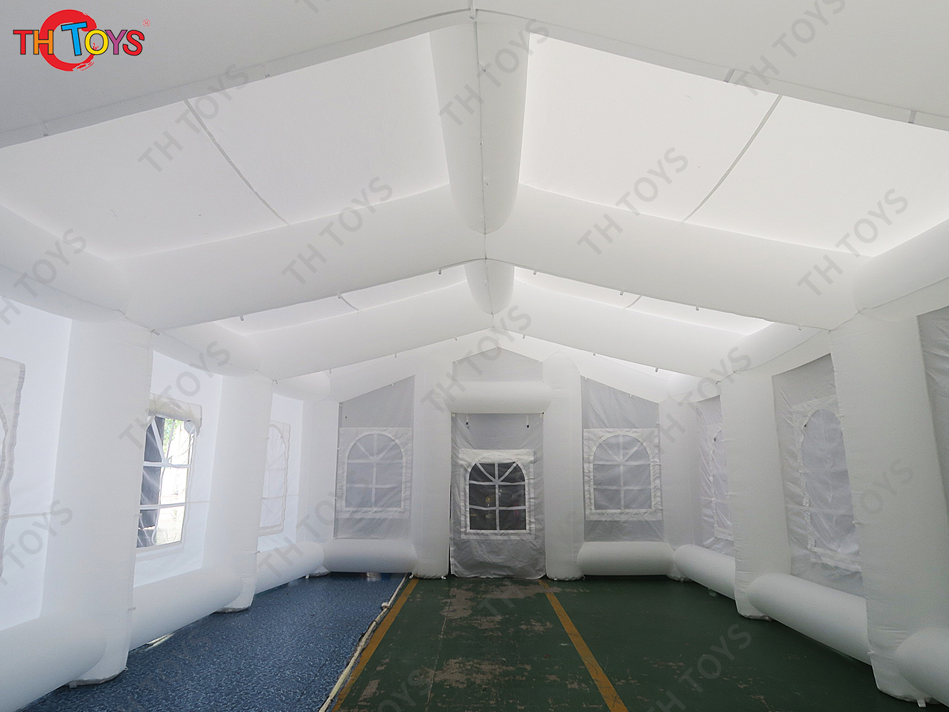 Professional Inflatable Wedding Tent White Party Event Tent Shelter with Colorful LED Lighting