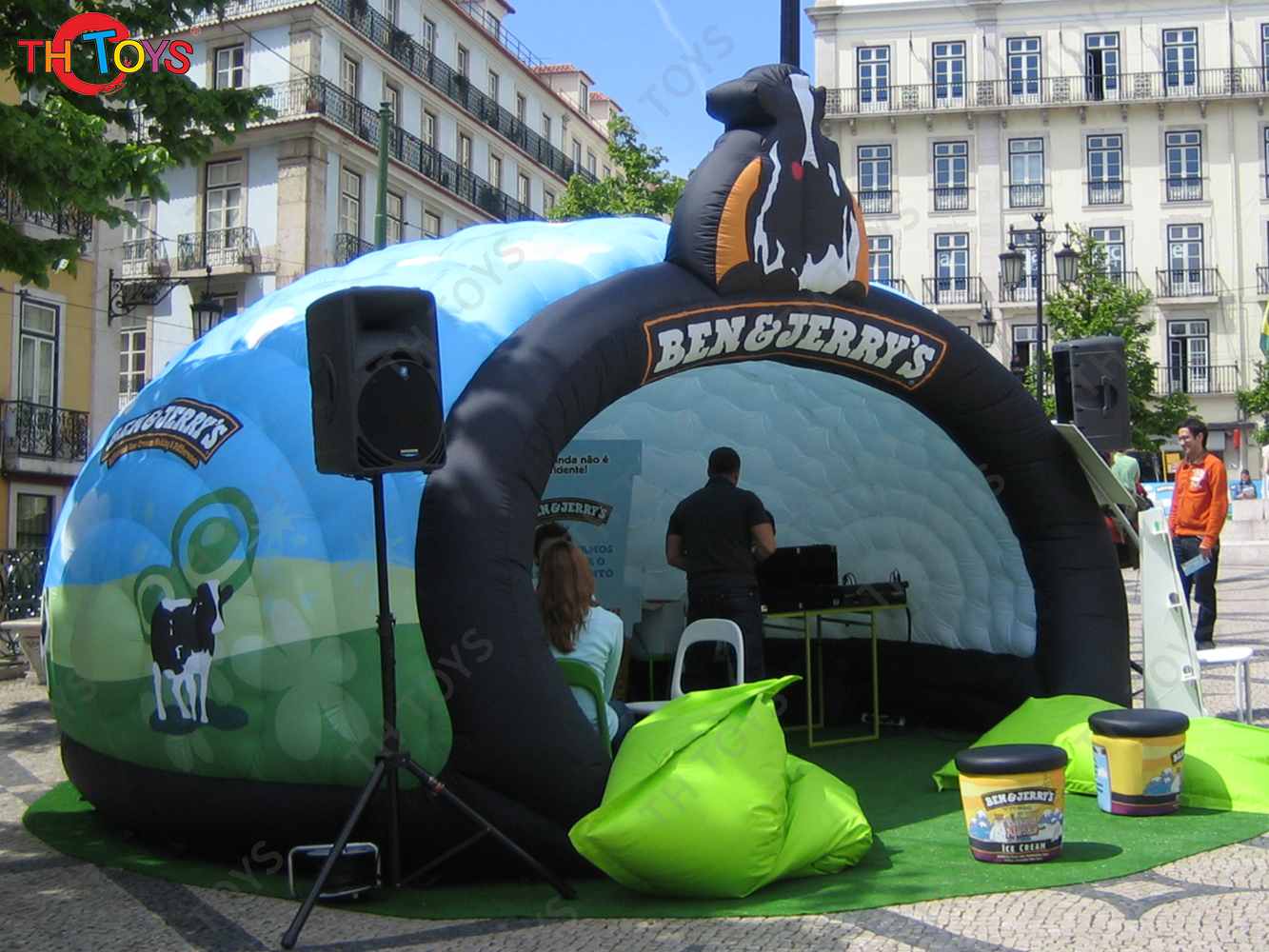 new inflatable dome tent with printing, outdoor advertising portable inflatable igloo event tent