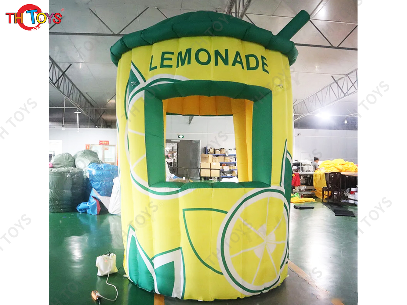 2.5m Tall Customized inflatable lemonade selling stand booth lemon concession kiosk stall/vendor drink space for lemon promotion