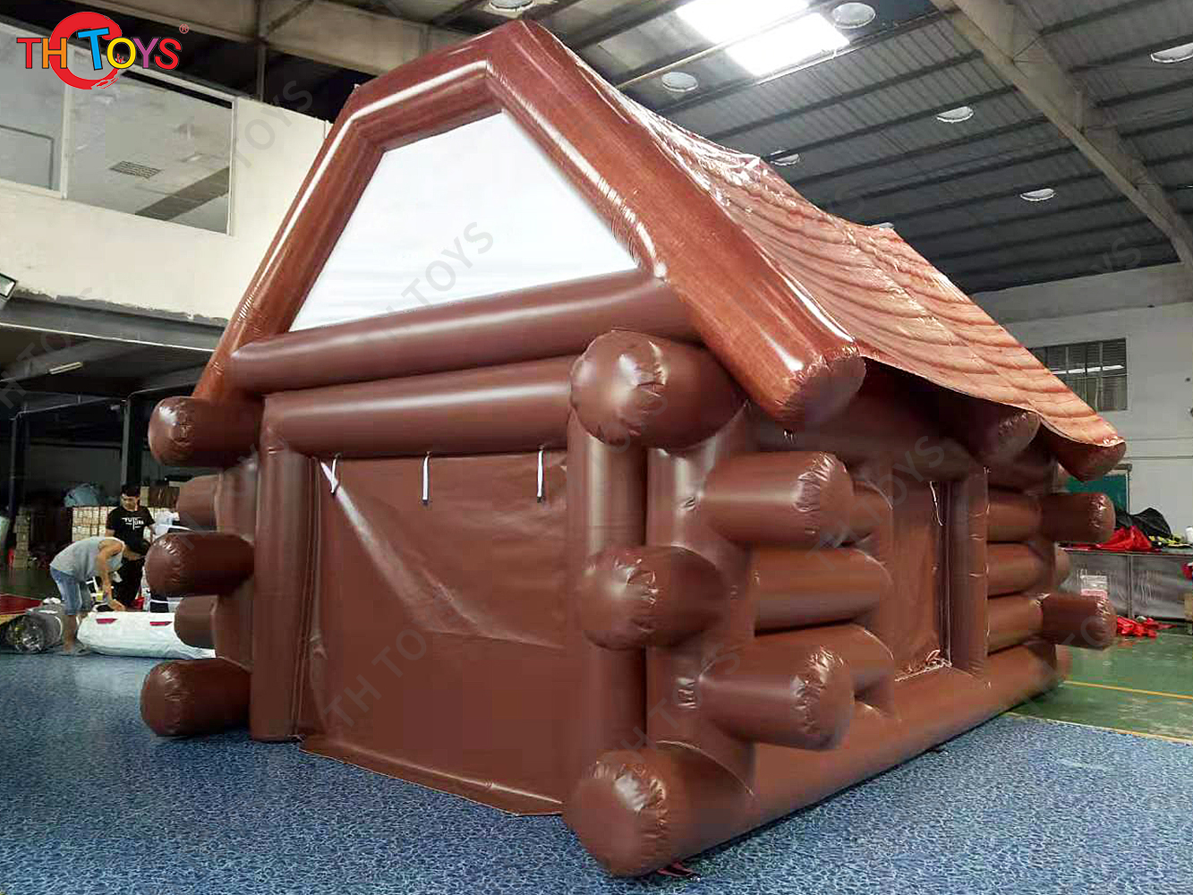 inflatable party tent, wooden style infaltable event house cheap bar inn