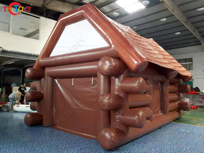 inflatable party tent, wooden style infaltable event house cheap bar inn