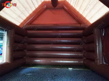 inflatable party tent, wooden style infaltable event house cheap bar inn