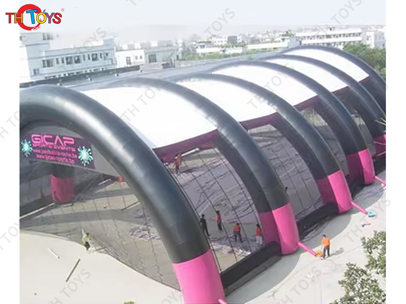giant inflatable football soccer air dome tent,inflatable paintball arena,inflatable tennis sport marquee tent, inflatable cover