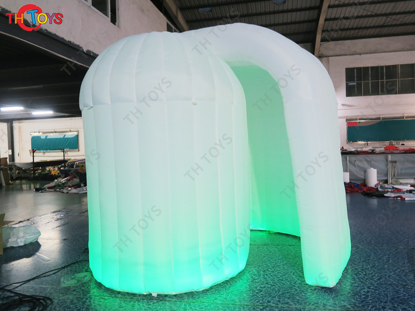 3*2.5*2.5m inflatable photo booth,portable inflatable photo tent with LED light,cheap blow up booth