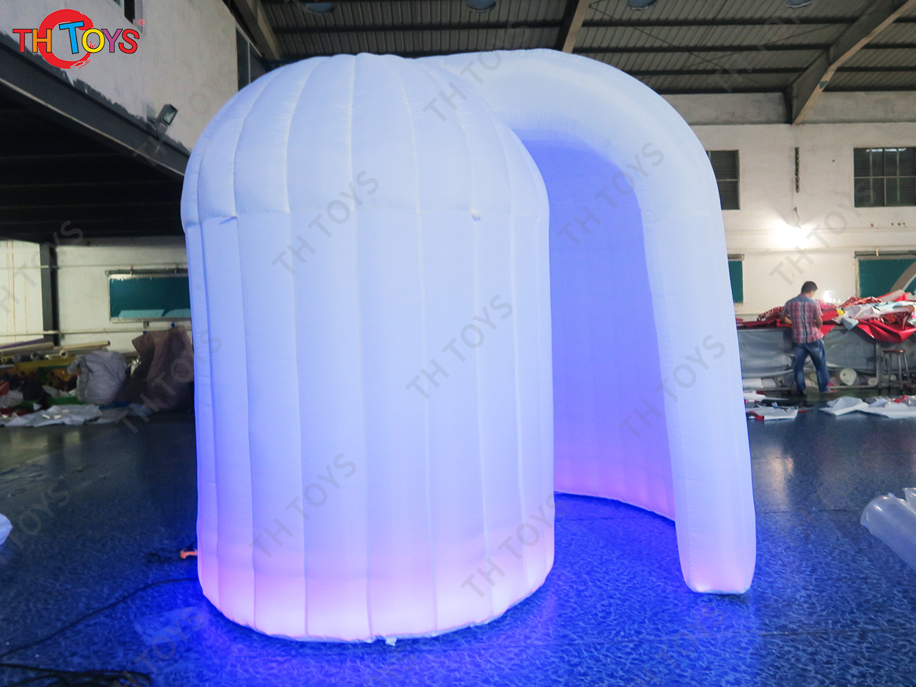 3*2.5*2.5m inflatable photo booth,portable inflatable photo tent with LED light,cheap blow up booth