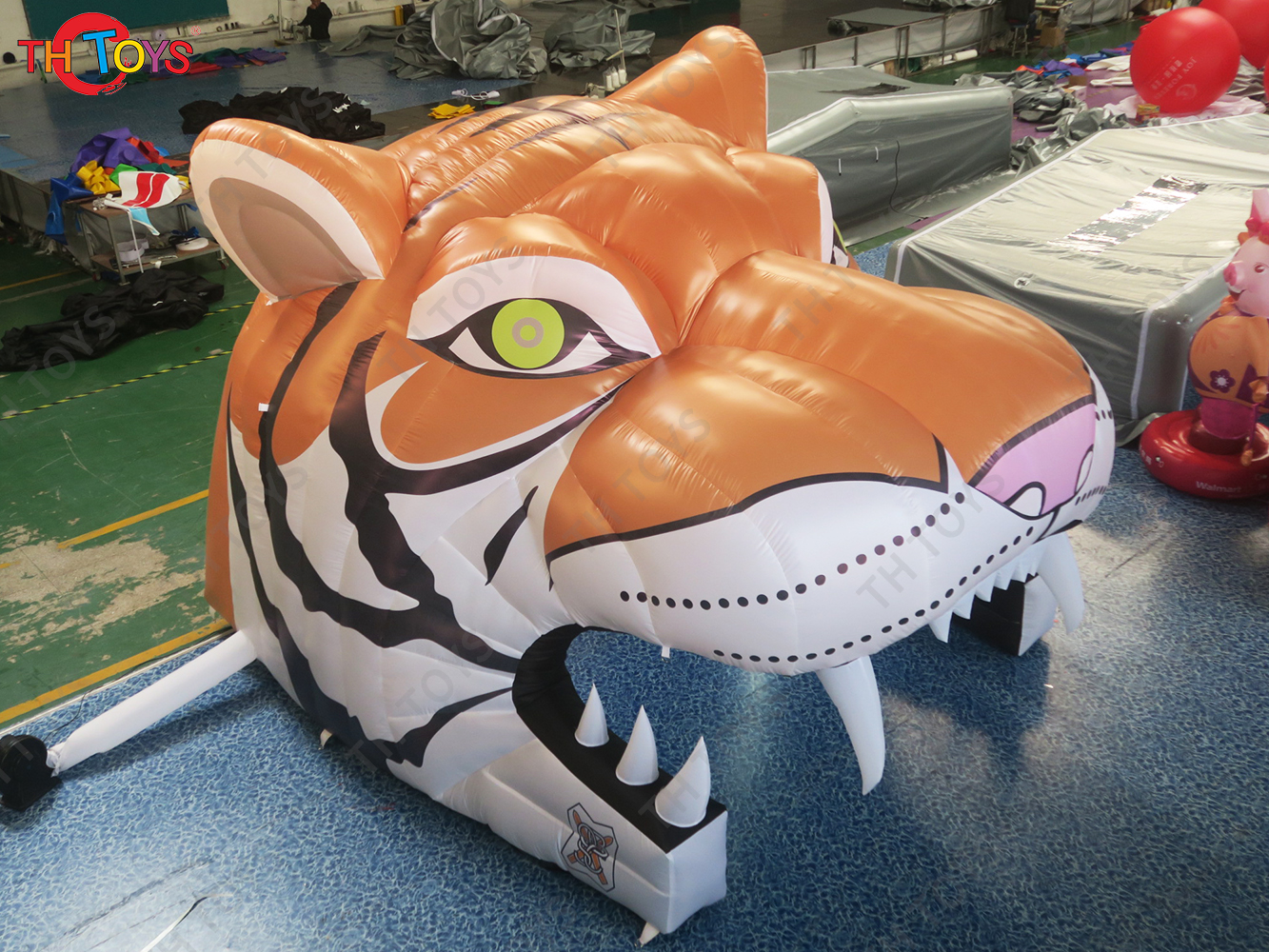 4x4m Tiger head Inflatable Tunnel Tent Blow Up Stage Tent Shelter with Blower for Sale