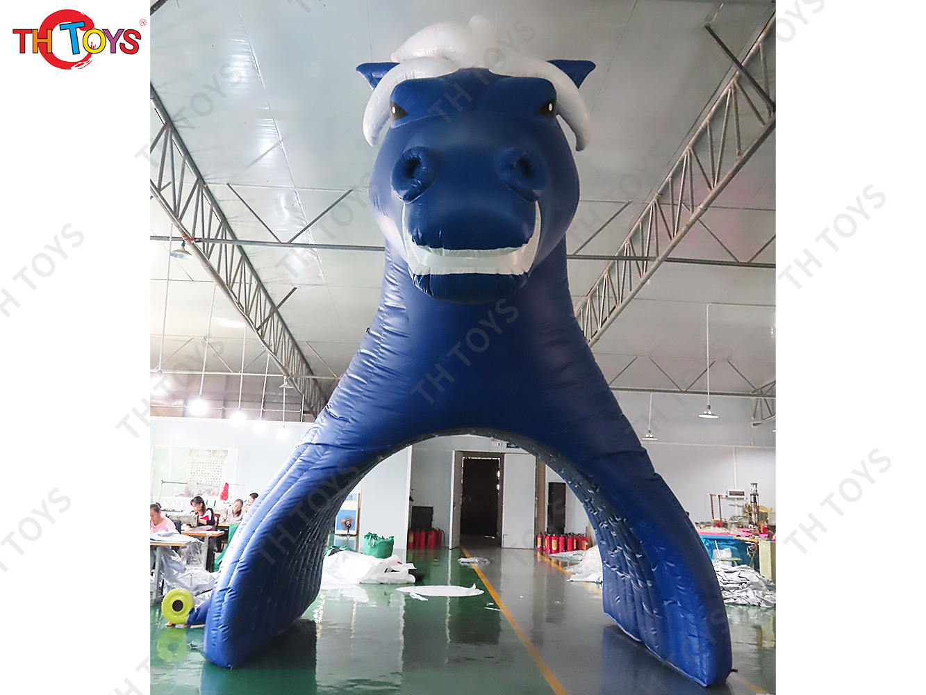 4x4m Horse Tunnel Tent Bull Head Inflatable Tunnel Tent Animal Dome Tents Shelter Stage Tent for Sale