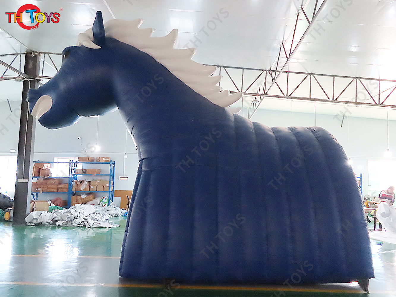 4x4m Horse Tunnel Tent Bull Head Inflatable Tunnel Tent Animal Dome Tents Shelter Stage Tent for Sale