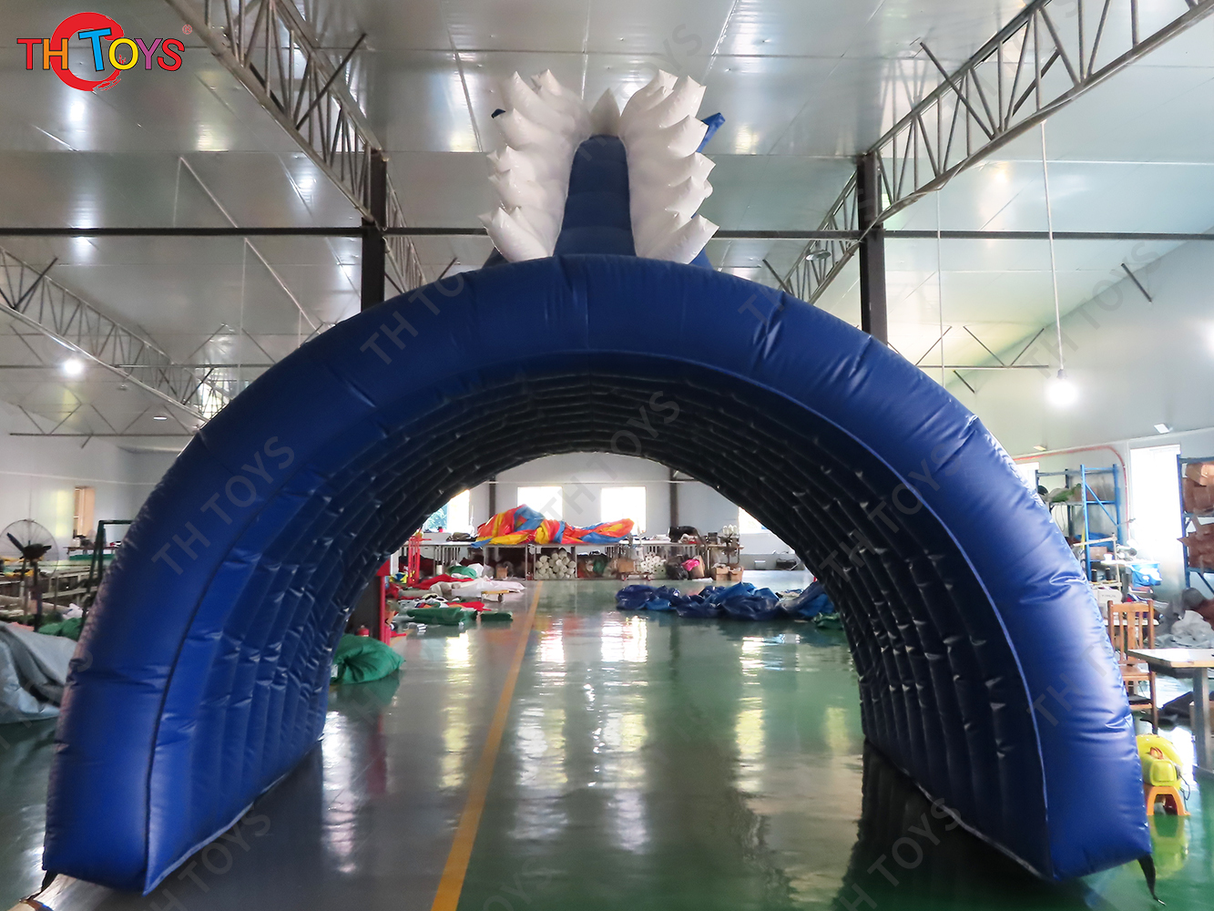 4x4m Horse Tunnel Tent Bull Head Inflatable Tunnel Tent Animal Dome Tents Shelter Stage Tent for Sale