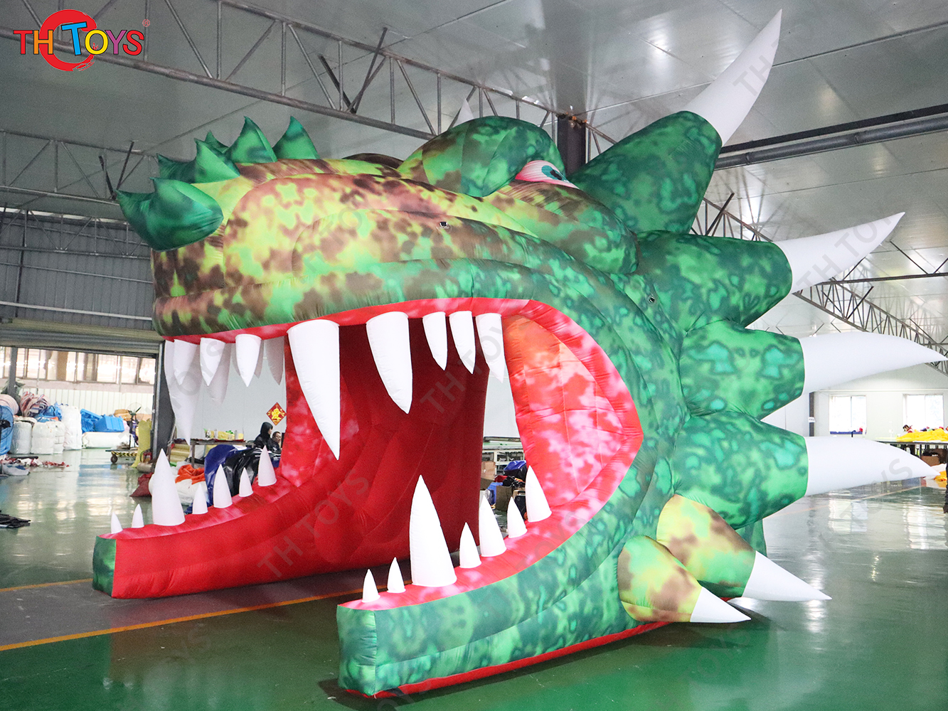 outdoor giant inflatable dragon gate, customized inflatable dragon tunnel dome tent for sport events