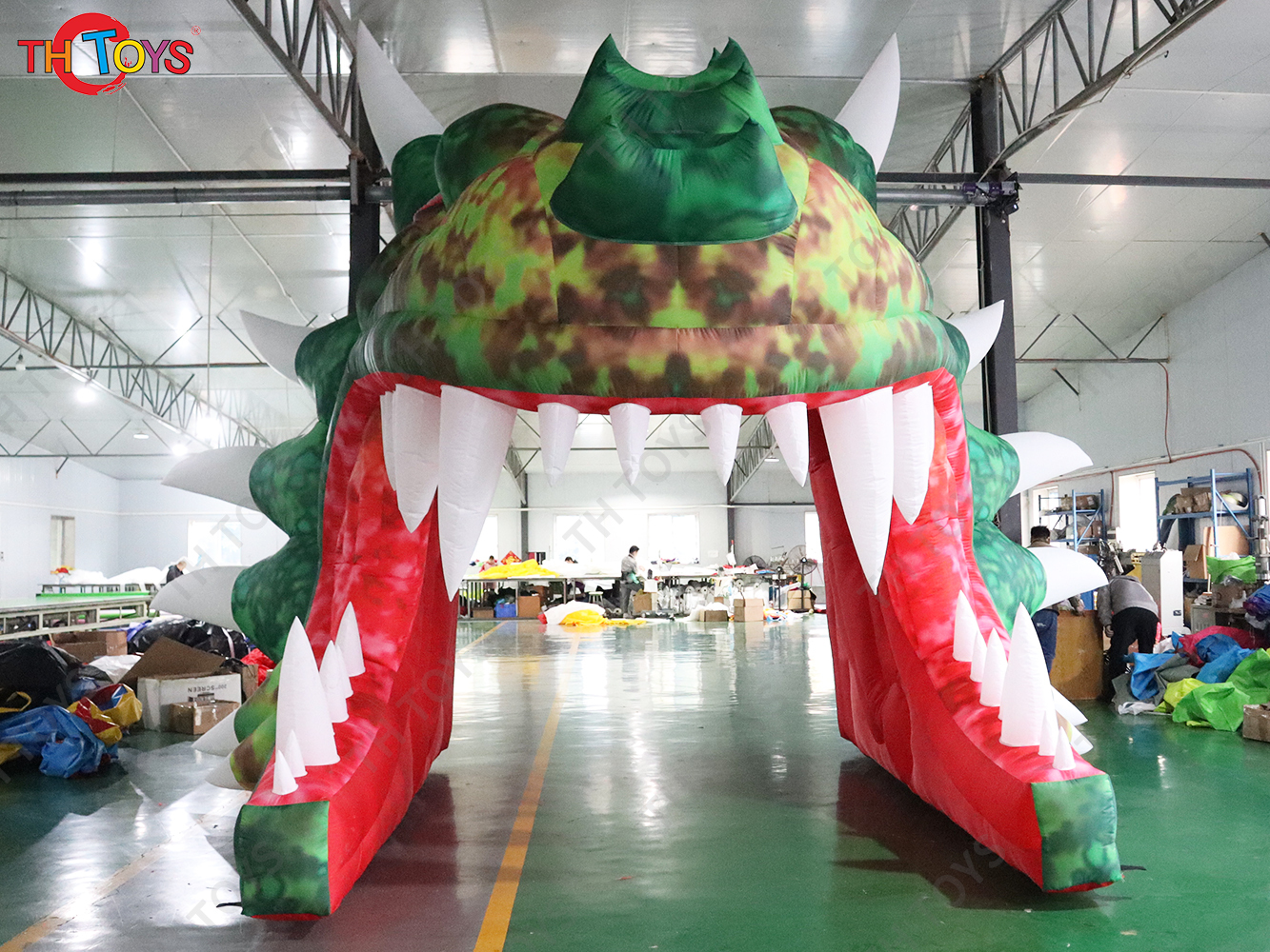 outdoor giant inflatable dragon gate, customized inflatable dragon tunnel dome tent for sport events