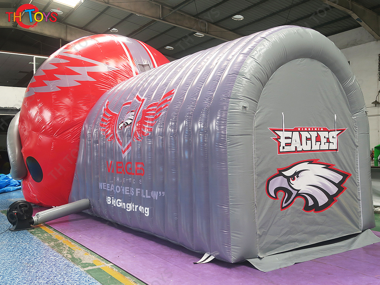 custom 8x5m Inflatable football Helmet Tunnel For Outdoor Activity