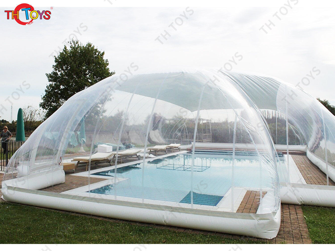 Swimming pool inflatable clear bubble tent Inflatable pool cover tent