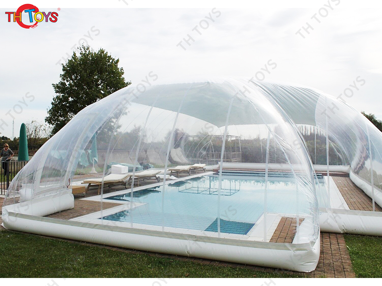 Swimming pool inflatable clear bubble tent Inflatable pool cover tent